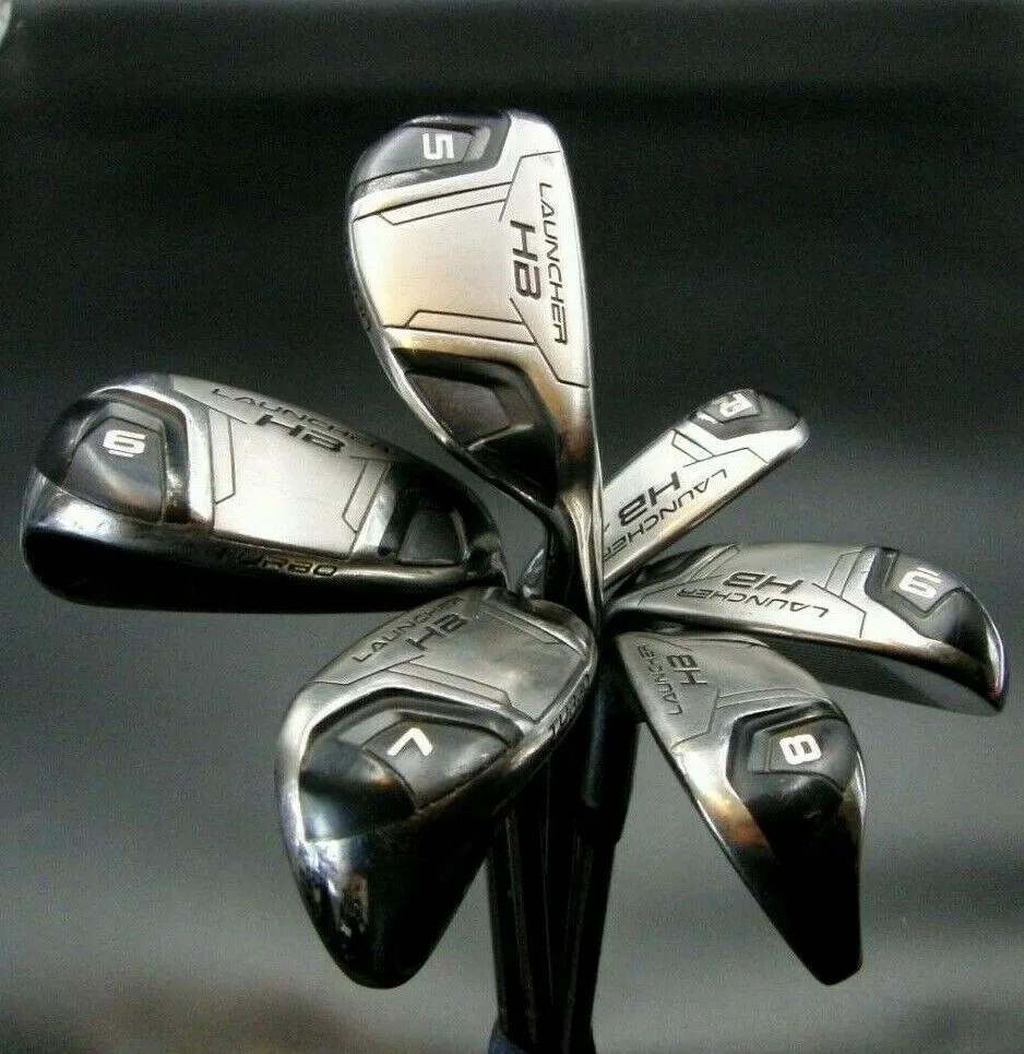 Set Of 6 X Cleveland Launcher HB Turbo Irons 5-PW Stiff Still Shafts 3 Set Of 6 X Cleveland Launcher HB Turbo Irons 5-PW Stiff Still Shafts