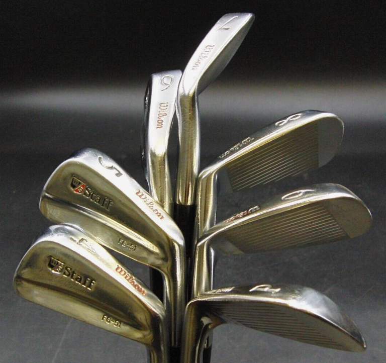 Set Of 7 X Wilson Staff FG-51 Irons 4-PW Regular Steel Shafts Mixed Grips 3 Set Of 7 X Wilson Staff FG-51 Irons 4-PW Regular Steel Shafts Mixed Grips
