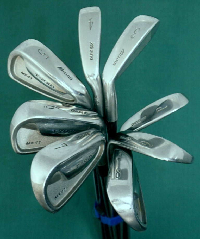 Set Of 8 X Mizuno MX11 T-Zoid Irons 3-PW Regular Steel Shafts Mizuno Grips 3 Set Of 8 X Mizuno MX11 T-Zoid Irons 3-PW Regular Steel Shafts Mizuno Grips