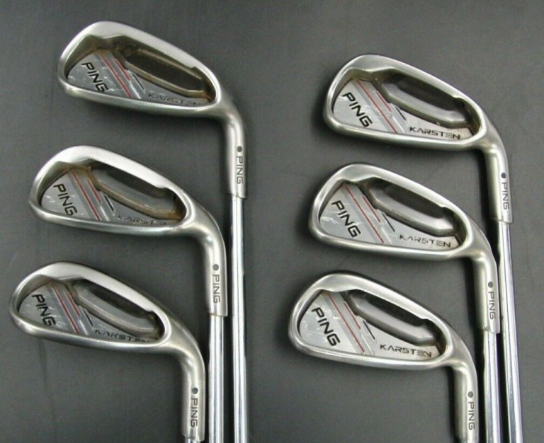 Set Of 6 X Ping Karsten Black Dot Irons 6-SW Regular Steel Shafts Lamkin Grips 4 Set Of 6 X Ping Karsten Black Dot Irons 6-SW Regular Steel Shafts Lamkin Grips - Image 2