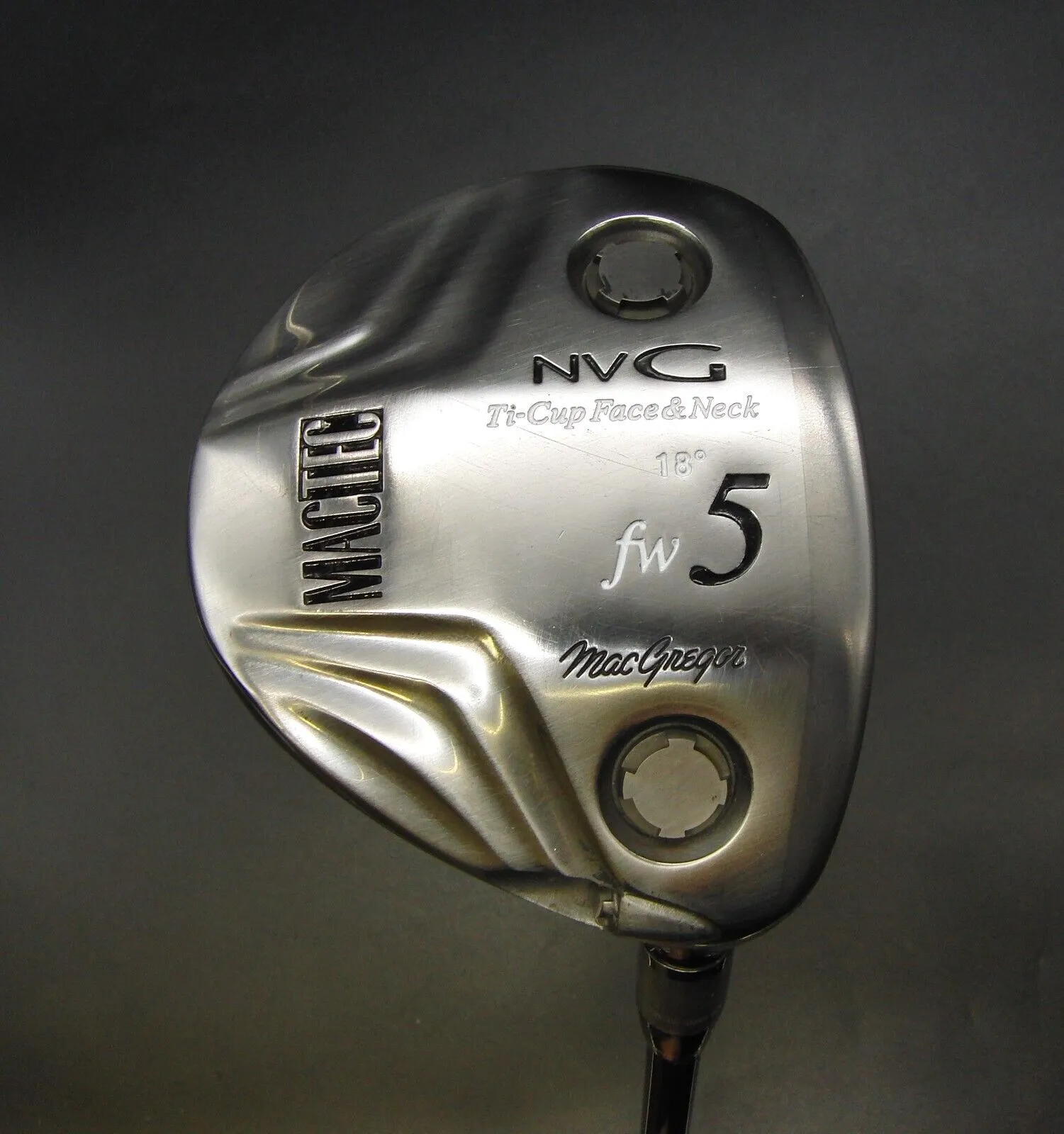MacGregor MacTec NVG FW 18° 5 Wood Regular Graphite Shaft Golf Pride Grip 3 MacGregor MacTec NVG FW 18° 5 Wood Regular Graphite Shaft Golf Pride Grip