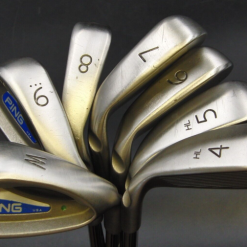 Set Of 7 X Ping Green Dot G2 Irons 4-PW Regular Steel Shaft Mixed Grips