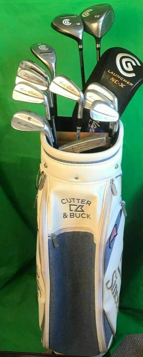 Cleveland, Ray Cook, Cutter & Buck Set Of Cleveland Form Forged Irons 3-PW + SW Driver Wood & Hybrid Putter + Bag 13 Cleveland, Ray Cook, Cutter & Buck Set Of Cleveland Form Forged Irons 3-PW + SW Driver Wood & Hybrid Putter + Bag - Image 11