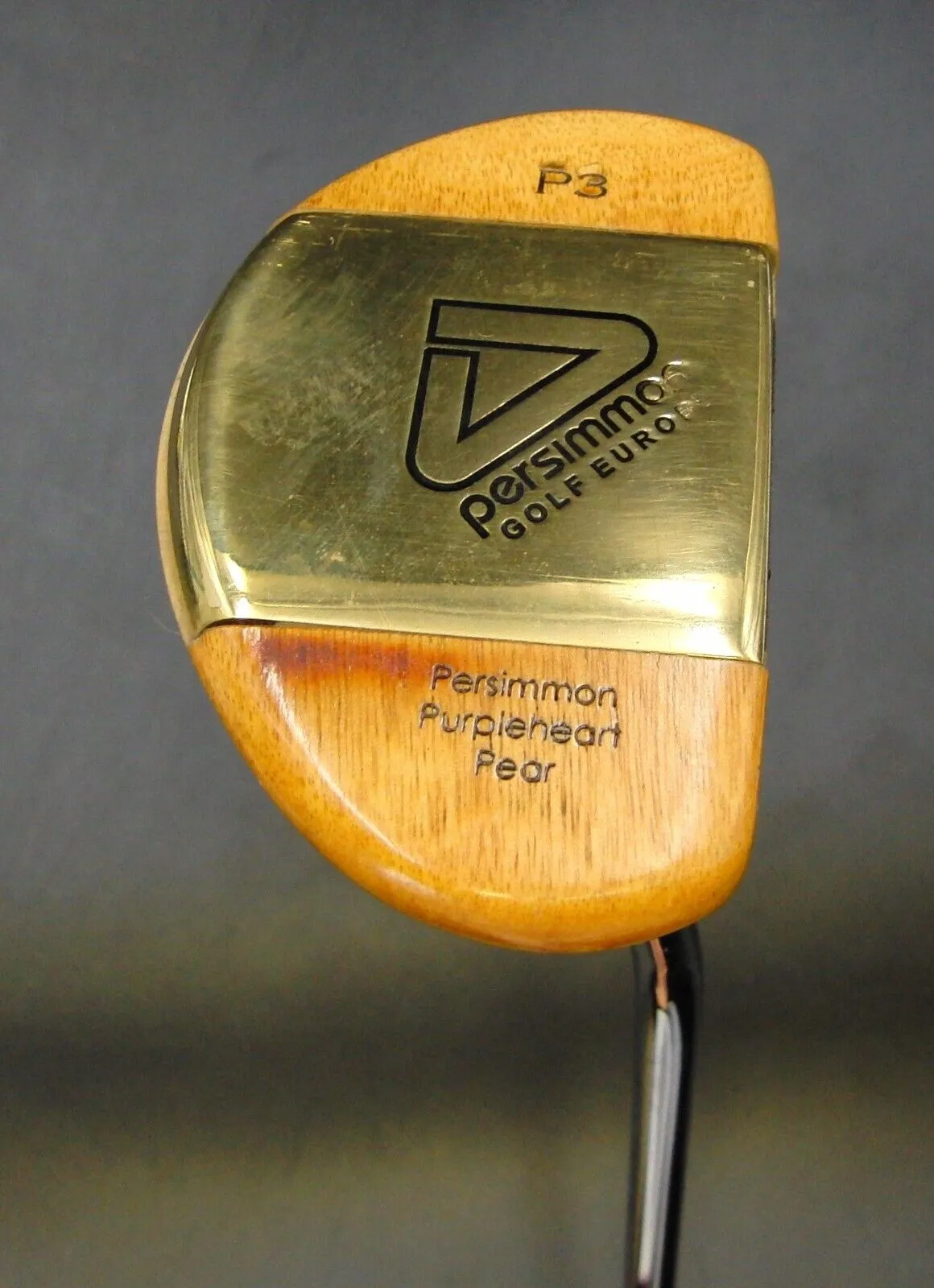 Vintage Persimmon Purpleheart Pear P3 Putter Steel Shaft 90cm Length G/P Grip 6 Vintage Persimmon Purpleheart Pear P3 Putter Steel Shaft 90cm Length G/P Grip - Image 4