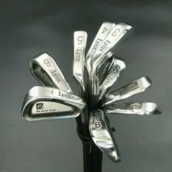 Set Of 9 X Lynx Black Cat Irons 3-SW Stiff Steel Shafts Golf Pride Grips