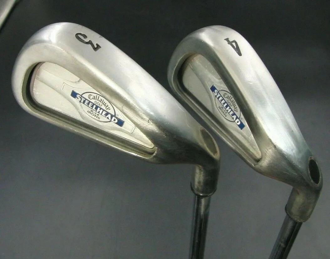Set 2 X Callaway STEELHEAD X14 3 & 4 Irons Regular Steel Shafts 6 Set 2 X Callaway STEELHEAD X14 3 & 4 Irons Regular Steel Shafts - Image 4