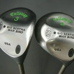 Ladies Set Of 2 Callaway Big Bertha S2H2 3 & 4 Woods Graphite Shafts Golf Pride