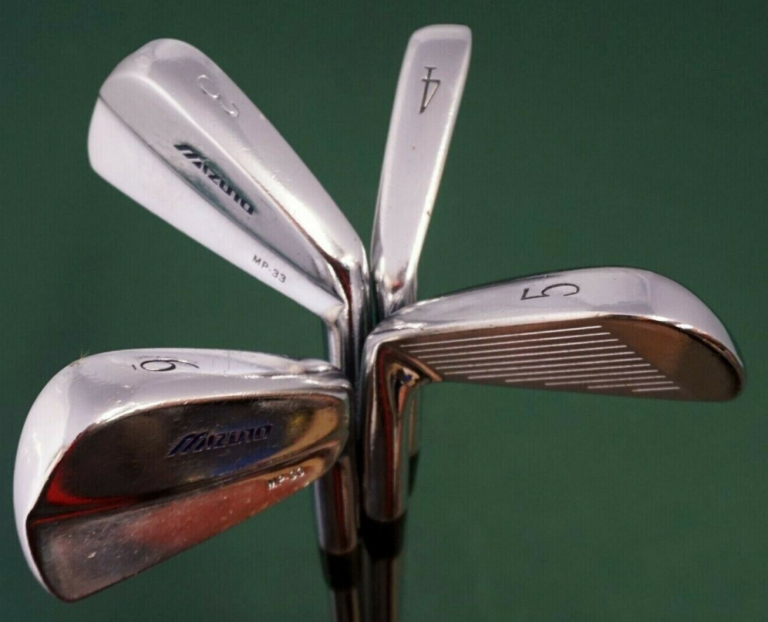 Set Of 4 X Mizuno MP33 Grain Flow Forged Irons 3-6 Stiff Steel Shafts 3 Set Of 4 X Mizuno MP33 Grain Flow Forged Irons 3-6 Stiff Steel Shafts