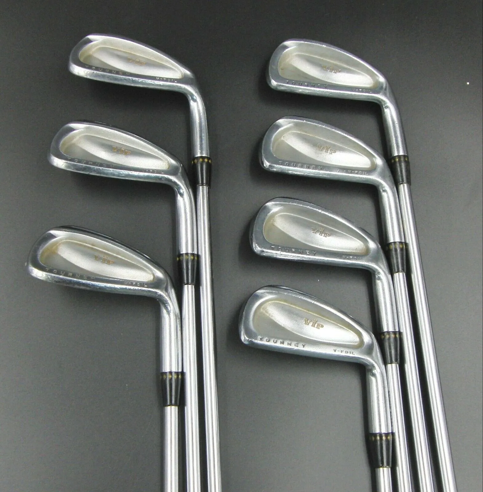 Set Of 7 X MacGregor VIP V-FOIL Irons 4-PW Stiff Steel Shafts Golf Pride Grips 4 Set Of 7 X MacGregor VIP V-FOIL Irons 4-PW Stiff Steel Shafts Golf Pride Grips - Image 2