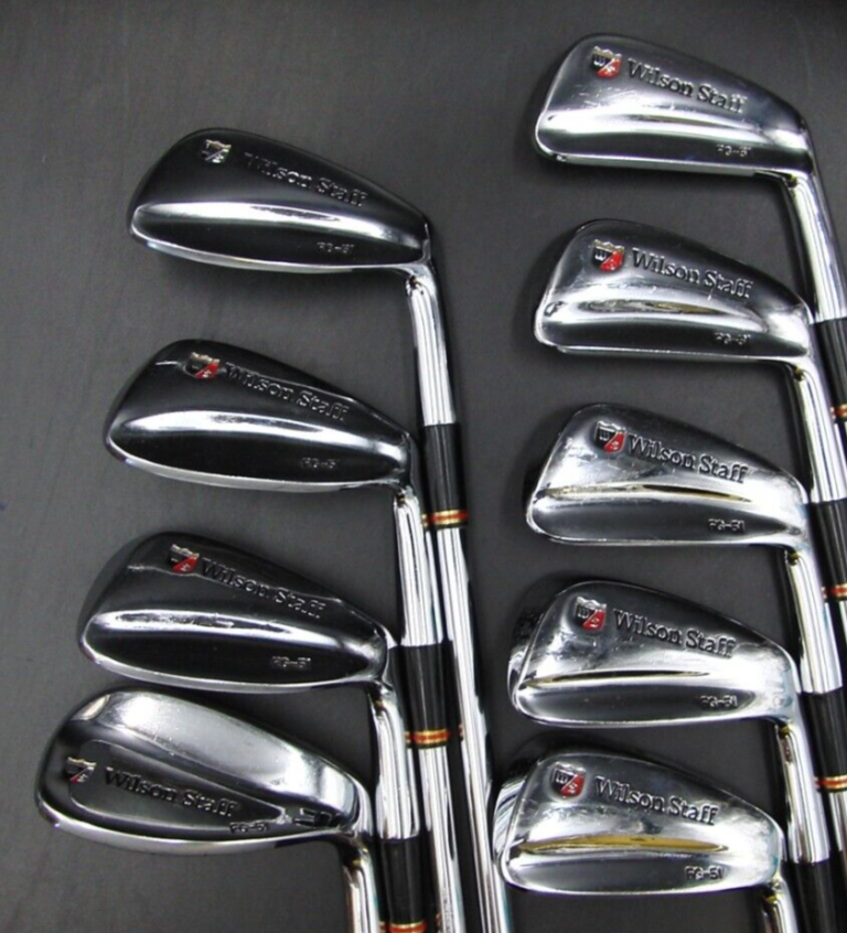Set Of 9 X Wilson Staff FG-51 Irons 3-SW Stiff Steel Shafts Wilson Staff Grips 4 Set Of 9 X Wilson Staff FG-51 Irons 3-SW Stiff Steel Shafts Wilson Staff Grips - Image 2