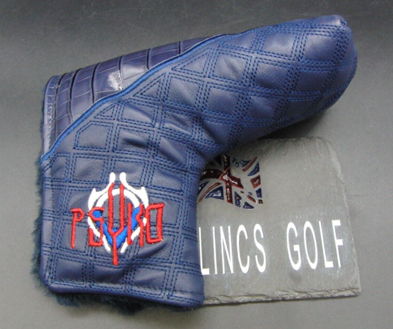 Luxury PSYKO GOLF Croc Quilted Embroidered Genuine Leather Putter Head Cover 3 Luxury PSYKO GOLF Croc Quilted Embroidered Genuine Leather Putter Head Cover