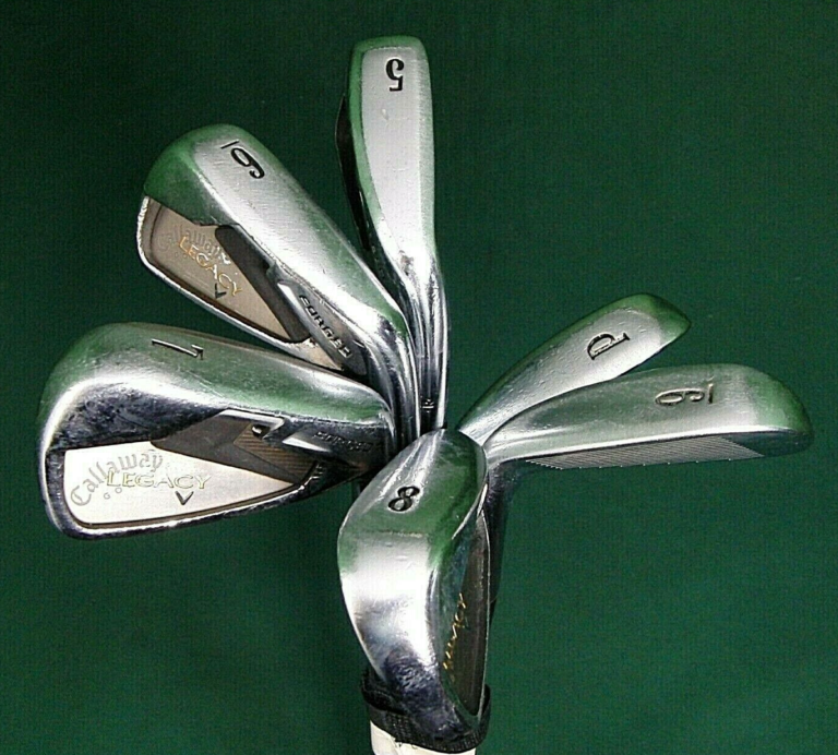 Set Of 6 X Callaway Legacy Forged Irons 5-PW Stiff Steel Shafts 3 Set Of 6 X Callaway Legacy Forged Irons 5-PW Stiff Steel Shafts