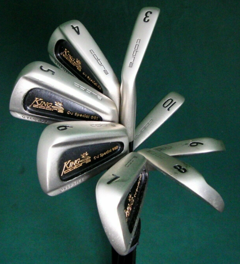 Vintage Set Of 8 X Cobra King C-J SPECIAL 001 Irons 3-10 Regular Graphite 3 Vintage Set Of 8 X Cobra King C-J SPECIAL 001 Irons 3-10 Regular Graphite