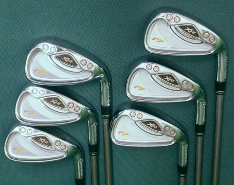 Set Of 6 X TaylorMade R7 XR Irons 5-PW Stiff Graphite Shafts IOMIC Grips 4 Set Of 6 X TaylorMade R7 XR Irons 5-PW Stiff Graphite Shafts IOMIC Grips - Image 2