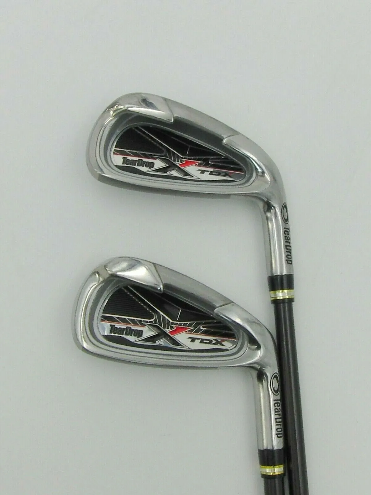 Set Of 2 X Tear Drop X TDX 5 & 6 Irons Stiff Graphite Shafts Tear Drop Grips 3 Set Of 2 X Tear Drop X TDX 5 & 6 Irons Stiff Graphite Shafts Tear Drop Grips