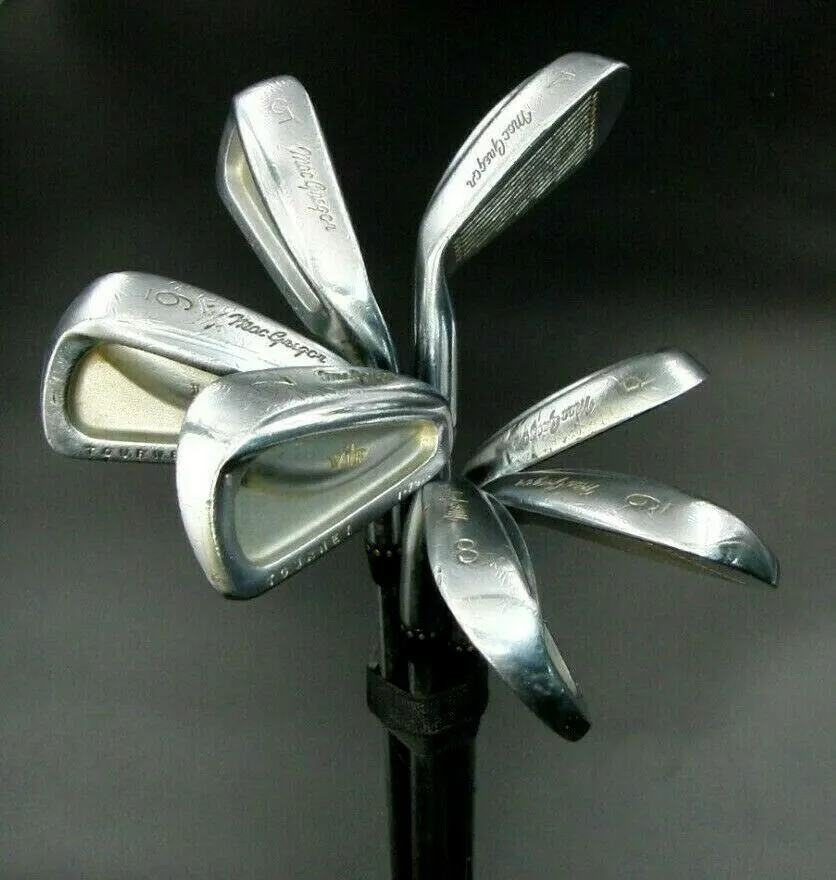 Set Of 7 X MacGregor VIP V-FOIL Irons 4-PW Stiff Steel Shafts Golf Pride Grips 3 Set Of 7 X MacGregor VIP V-FOIL Irons 4-PW Stiff Steel Shafts Golf Pride Grips