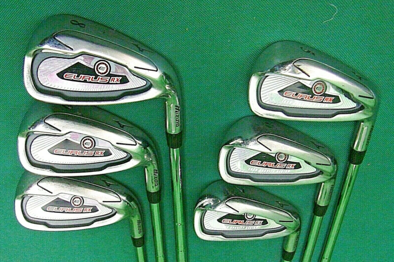 Set Of 6 X Mizuno EURUS RX Irons 5-PW Stiff Steel Shafts MIZUNO Grips 4 Set Of 6 X Mizuno EURUS RX Irons 5-PW Stiff Steel Shafts MIZUNO Grips - Image 2