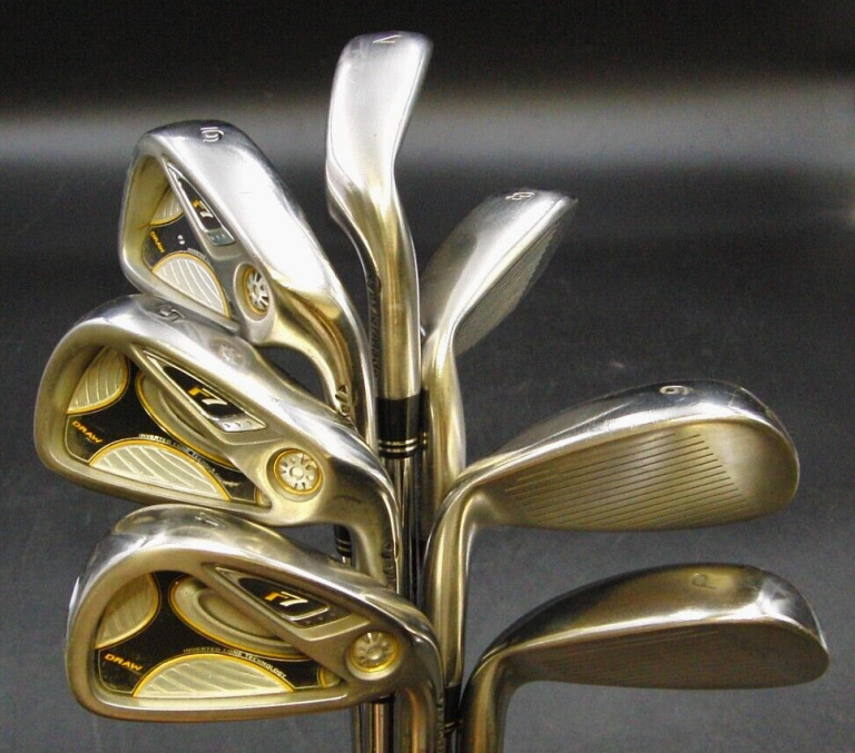 Set Of 7 X TaylorMade R7 Draw Irons 4-PW Regular Steel Shafts TaylorMade Grips 3 Set Of 7 X TaylorMade R7 Draw Irons 4-PW Regular Steel Shafts TaylorMade Grips