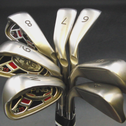Set Of 7 X Ping G15 Blue Dot Irons 4-PW Regular Steel Shafts Ping Grips
