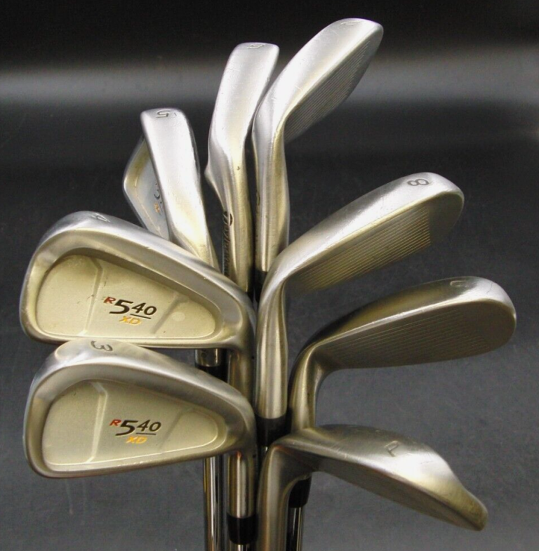 Set Of 8 X TaylorMade R540 XD Irons 3-PW Regular Steel Shafts Mixed Grips 3 Set Of 8 X TaylorMade R540 XD Irons 3-PW Regular Steel Shafts Mixed Grips