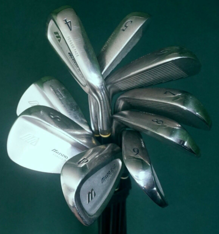 Set Of 9 X Mizuno E-10 CorTechno Design Forged Irons 4-SW + A Wedge 3 Set Of 9 X Mizuno E-10 CorTechno Design Forged Irons 4-SW + A Wedge