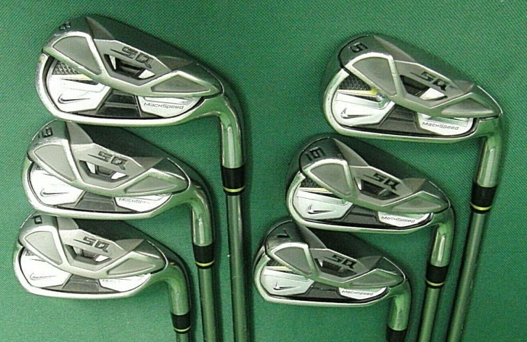 Set Of 6 X Nike Machspeed SQ Forged Irons 5-PW Stiff Graphite Shafts Nike Grips 4 Set Of 6 X Nike Machspeed SQ Forged Irons 5-PW Stiff Graphite Shafts Nike Grips - Image 2