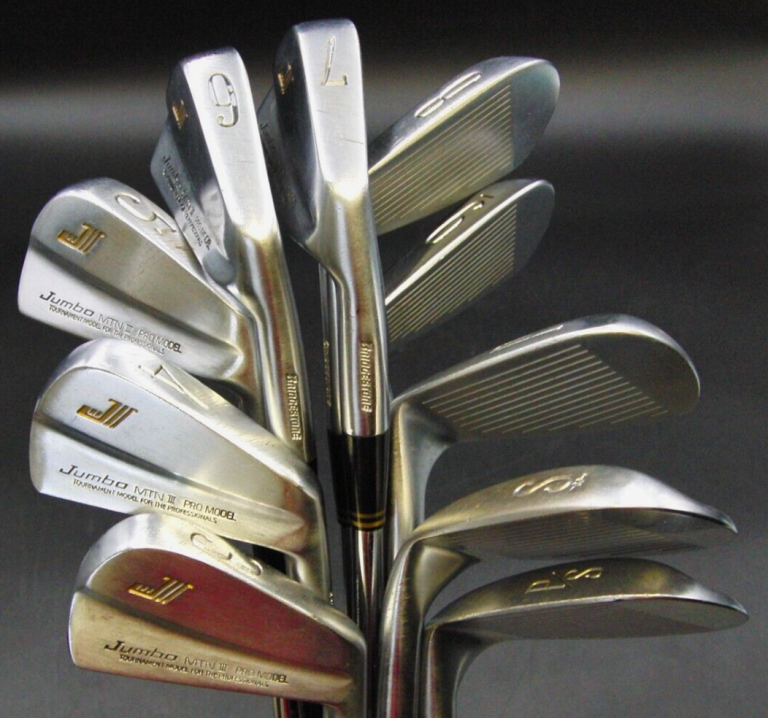 Set Of 10 X Bridgestone Jumbo MTN III Irons 3-SW + GW Extra Stiff Shafts 3 Set Of 10 X Bridgestone Jumbo MTN III Irons 3-SW + GW Extra Stiff Shafts