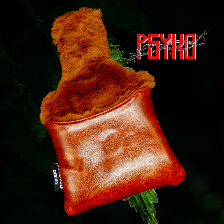 Luxury PSYKO GOLF Vintage-Style Embroidered PU Leather Putter Head Cover 5 Luxury PSYKO GOLF Vintage-Style Embroidered PU Leather Putter Head Cover - Image 3