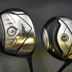 Japanese Set Of 2 Tsuruya AXEL Dual Impact 4 & 5 Woods Regular Graphite Shaft