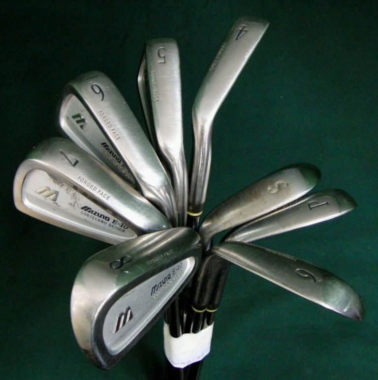 Set Of 8 X Mizuno E-10 Irons 4-SW Regular Steel Shafts Golf Pride Grips 3 Set Of 8 X Mizuno E-10 Irons 4-SW Regular Steel Shafts Golf Pride Grips
