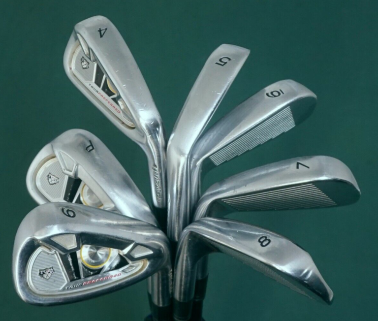 Set Of 7 X TaylorMade Tour Preferred TP Irons 4-PW Stiff Mixed Shafts 3 Set Of 7 X TaylorMade Tour Preferred TP Irons 4-PW Stiff Mixed Shafts