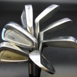 Set Of 7 X PRGR Forged Data 801 Irons 5-SW Senior Graphite Shafts G/Pride Grips