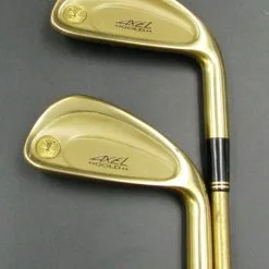 Japanese Set Of 2 X Tsuruya Axel Gold Irons 3+4 Regular Graphite Shafts