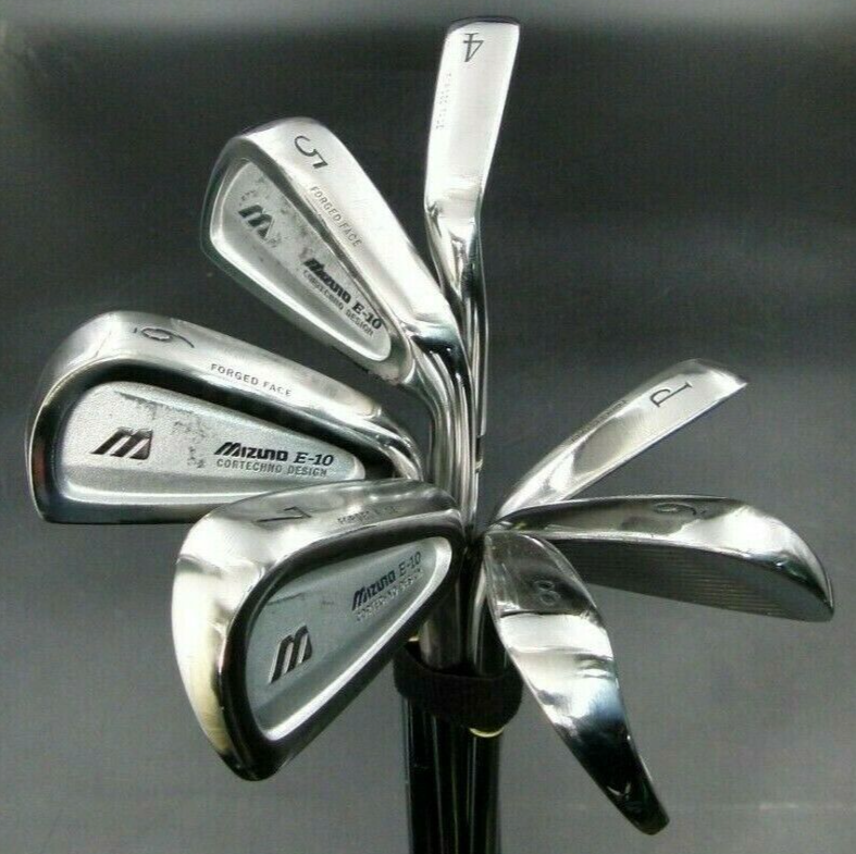 Set Of 7 X Mizuno E-10 Irons 4-PW Regular Steel Shafts Golf Pride Grips 3 Set Of 7 X Mizuno E-10 Irons 4-PW Regular Steel Shafts Golf Pride Grips