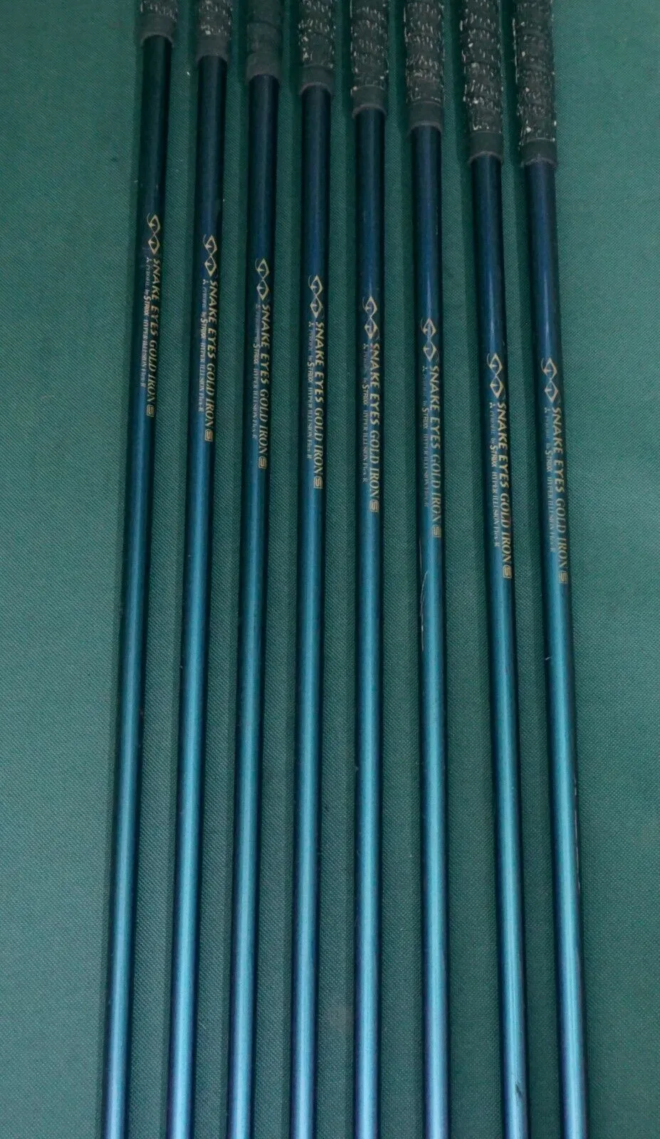 Set Of 8 X Snake Eyes Ultimate Design Gold Irons 3-PW Regular Graphite Shafts 7 Set Of 8 X Snake Eyes Ultimate Design Gold Irons 3-PW Regular Graphite Shafts - Image 5