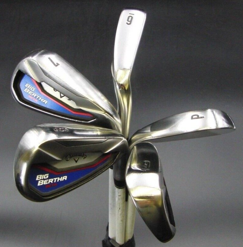 Set Of 5 X Callaway Big Bertha Beta Irons 6-PW Regular Graphite Shafts 3 Set Of 5 X Callaway Big Bertha Beta Irons 6-PW Regular Graphite Shafts