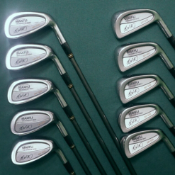 Maxfli Set Of 10 X Isao Aoki Signature DP-555 Irons 3-SW + A Wedge Stiff Graphite -Clubs Sales Shop 32 dbe99c89 bfce 47d7 b725 5bcf3af0b5b1