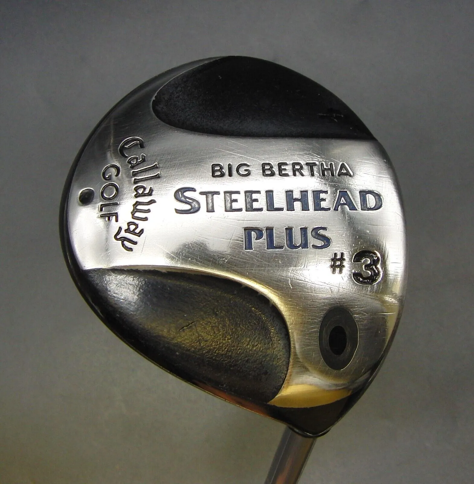 Callaway Big Bertha Steelhead Plus # 3 Wood Firm Graphite Shaft Nine Lives Grip 3 Callaway Big Bertha Steelhead Plus # 3 Wood Firm Graphite Shaft Nine Lives Grip