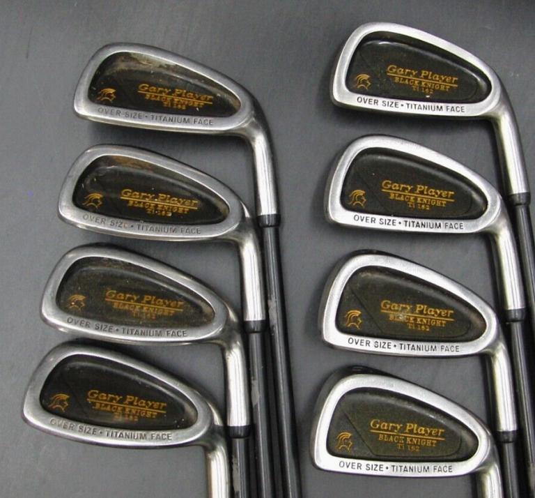 Vintage Set Of 8 X Gary Player Black Knight Ti 162 Irons 3-PW Regular Graphite 4 Vintage Set Of 8 X Gary Player Black Knight Ti 162 Irons 3-PW Regular Graphite - Image 2