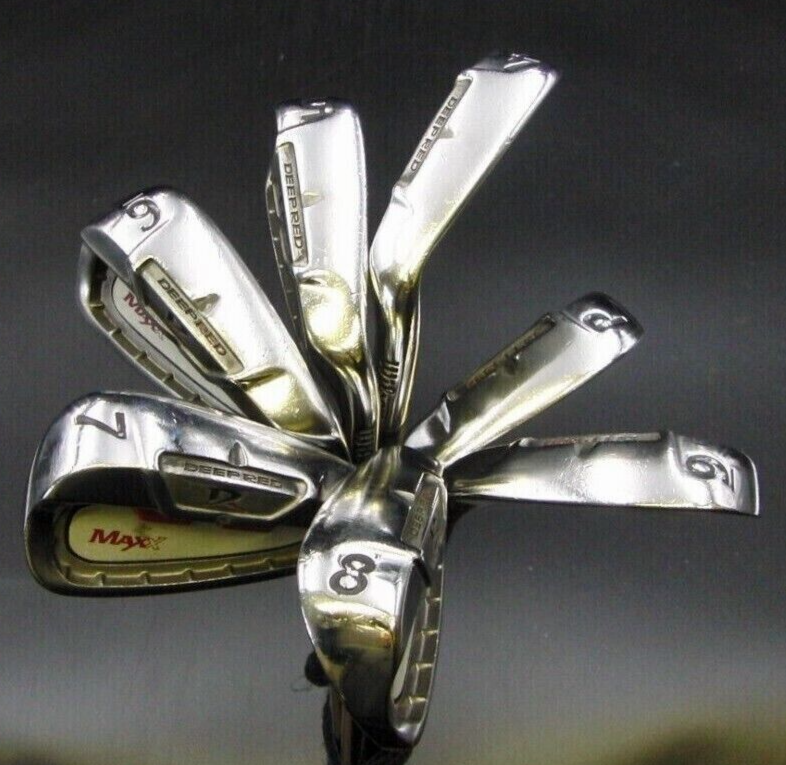 Set 7 X Wilson Deep Red Maxx Irons 4-PW Uniflex Steel Shafts Lamkin Golf Grips 3 Set 7 X Wilson Deep Red Maxx Irons 4-PW Uniflex Steel Shafts Lamkin Golf Grips