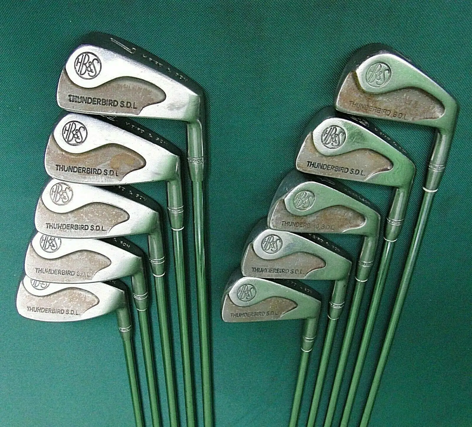 Set Of 10 X H BIRD & SON THUNDERBIRD S.D.L. Irons 2-SW Regular Steel Shafts 4 Set Of 10 X H BIRD & SON THUNDERBIRD S.D.L. Irons 2-SW Regular Steel Shafts - Image 2