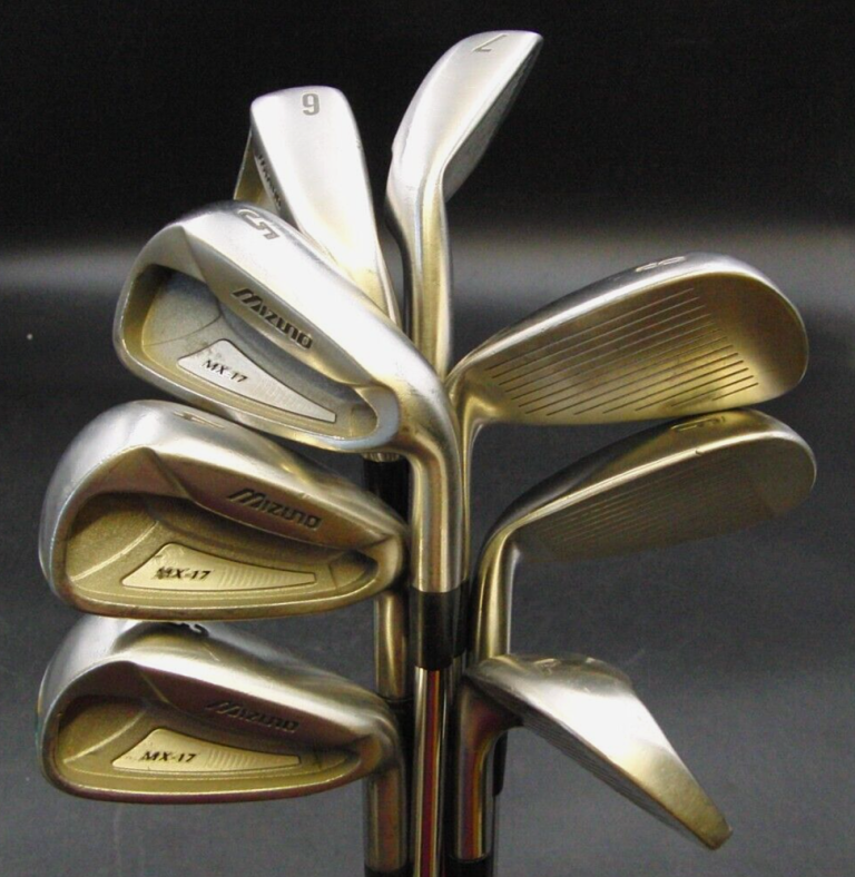 Set Of 8 X Mizuno MX-17 Irons 3-PW Regular Steel Shafts Golf Pride Grips 3 Set Of 8 X Mizuno MX-17 Irons 3-PW Regular Steel Shafts Golf Pride Grips