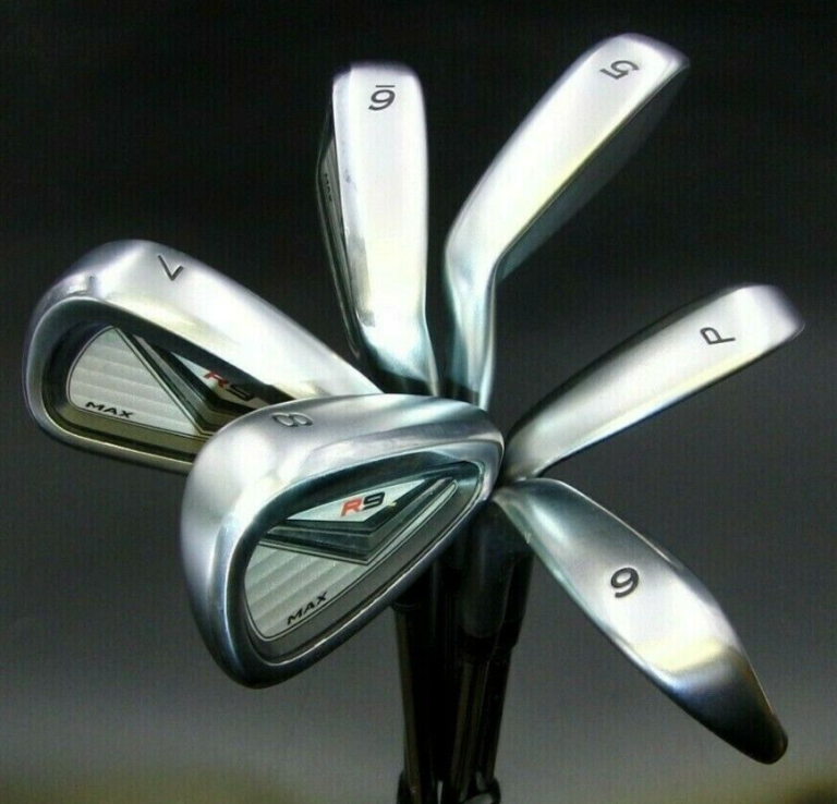 Set Of 6 X TaylorMade R9 Max Irons 5-PW Regular Steel Shafts 3 Set Of 6 X TaylorMade R9 Max Irons 5-PW Regular Steel Shafts