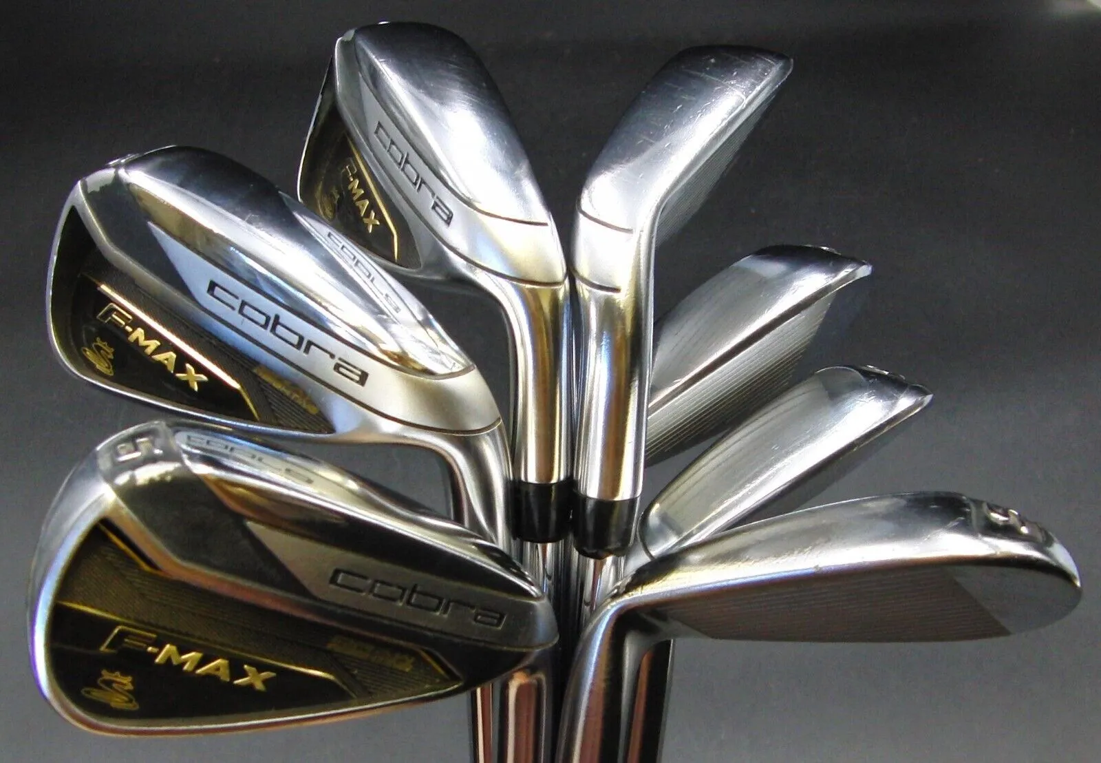 Set Of 7 X Cobra F-Max Draw Irons 5-SW Regular Steel Shafts Golf Pride Grips 3 Set Of 7 X Cobra F-Max Draw Irons 5-SW Regular Steel Shafts Golf Pride Grips