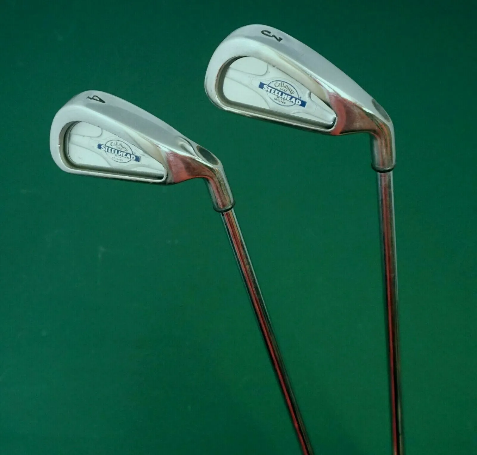 Set 2 X Callaway Steelhead X14 Irons 3 & 4 Uniflex Steel Shafts Callaway Grips 7 Set 2 X Callaway Steelhead X14 Irons 3 & 4 Uniflex Steel Shafts Callaway Grips - Image 5