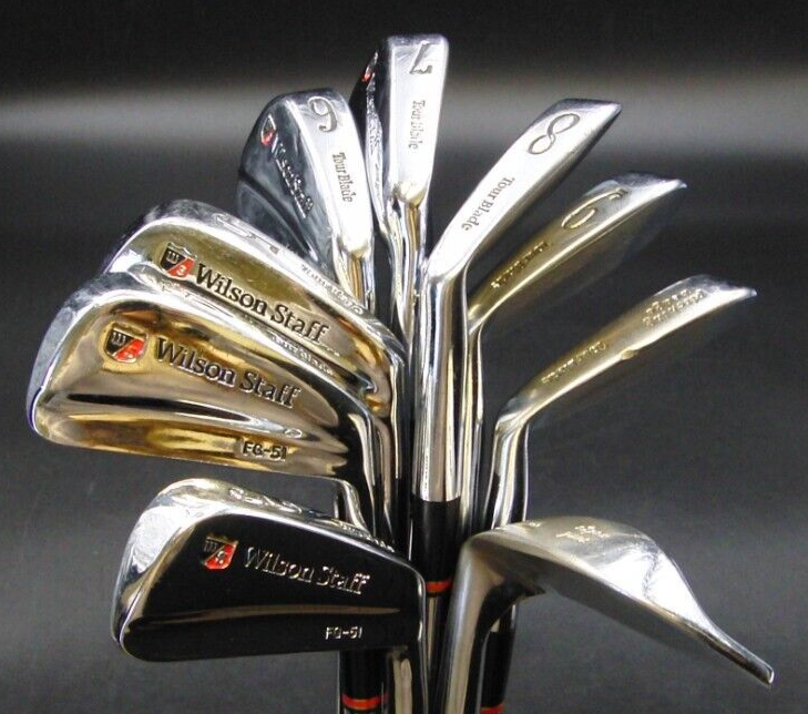 Set Of 9 X Wilson Staff FG-51 Irons 3-SW Stiff Steel Shafts Wilson Staff Grips 9 Set Of 9 X Wilson Staff FG-51 Irons 3-SW Stiff Steel Shafts Wilson Staff Grips - Image 7