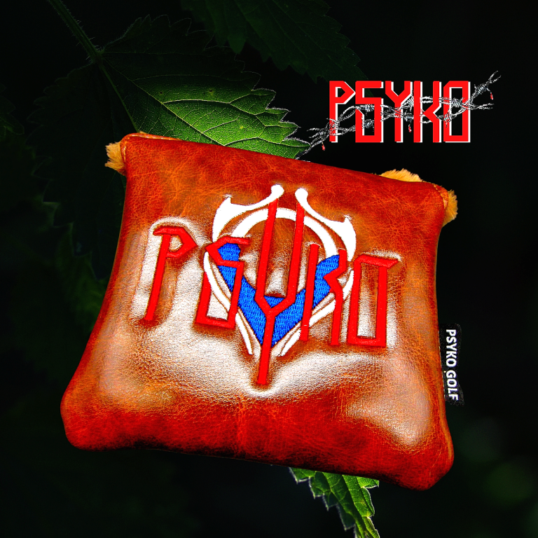 Luxury PSYKO GOLF Vintage-Style Embroidered PU Leather Putter Head Cover 8 Luxury PSYKO GOLF Vintage-Style Embroidered PU Leather Putter Head Cover - Image 6