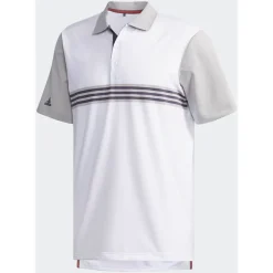 Adidas Golf Adidas Ultimate 365 3-Stripe Polo - White/Grey