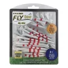 Champ MyHite Fly Tee's Combination Pack - Red/White - 83mm + 44mm -Clubs Sales Shop champ myhite fly tee 83 44 red