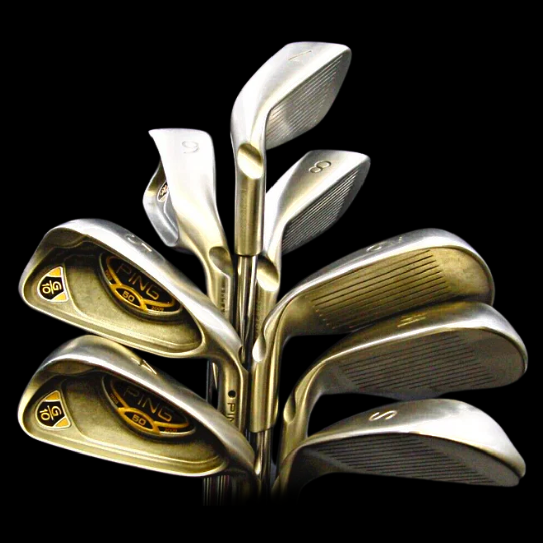 Set Of 8 X Ping 50th Anniversary G10 Black Dot Irons 4-SW Regular Steel Shafts 3 Set Of 8 X Ping 50th Anniversary G10 Black Dot Irons 4-SW Regular Steel Shafts